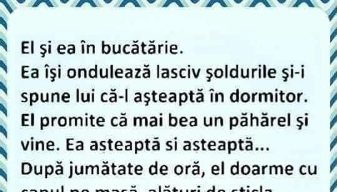 BANCUL ZILEI | El și ea, în bucătărie