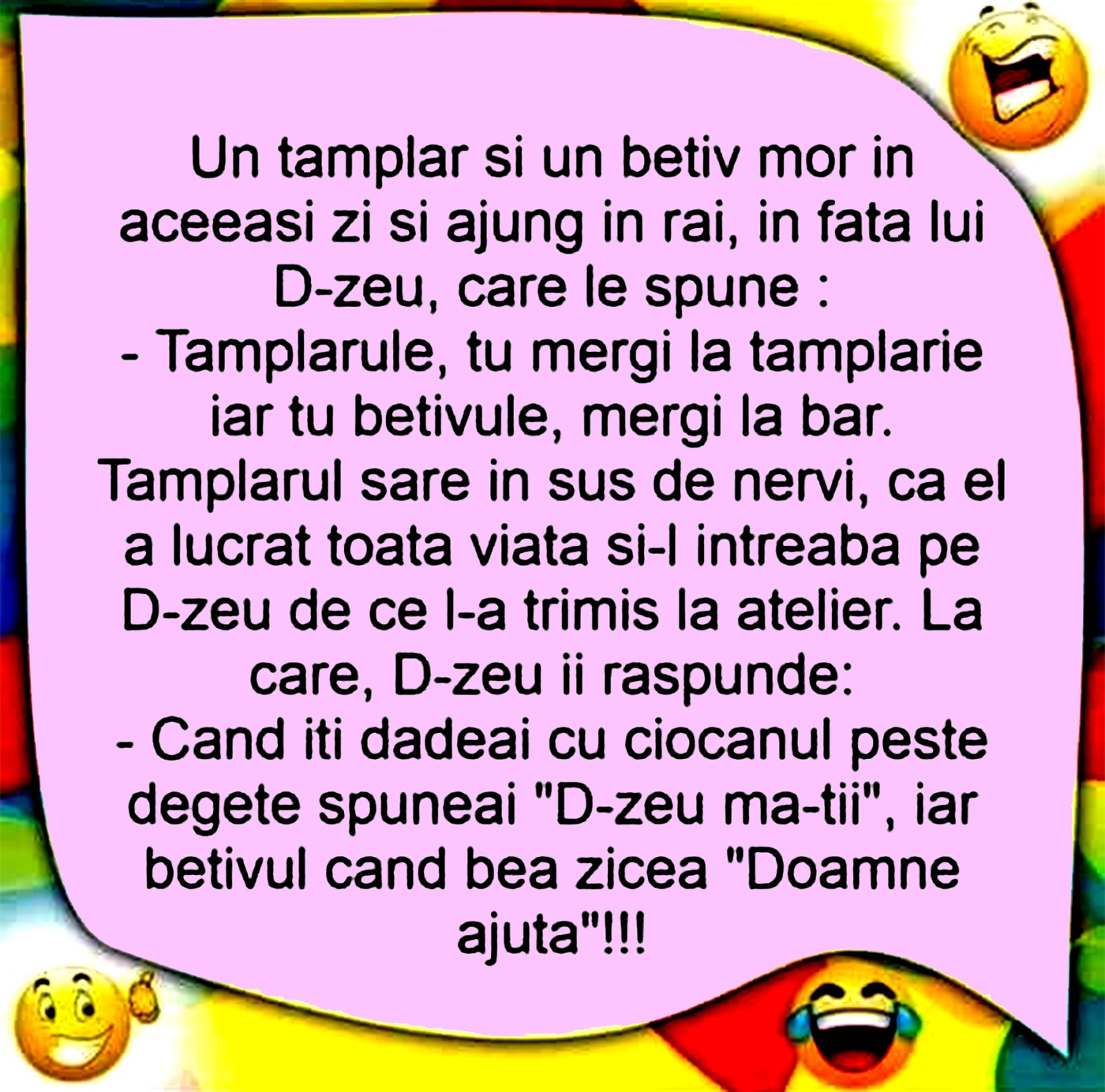 banc tâmplar și bețiv