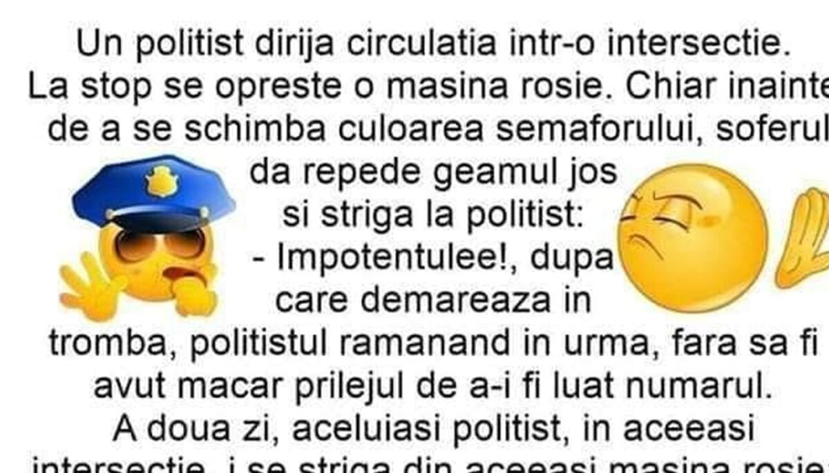 Imagine Stire BANCUL ZILEI | Un polițist dirija circulația într-o intersecție | 2review.ro