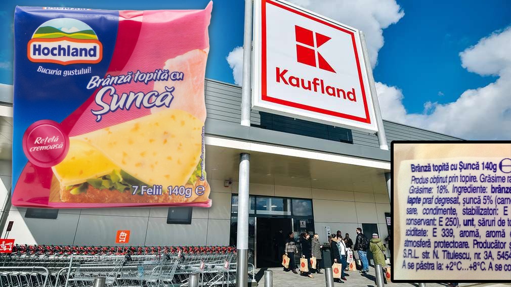 Ireal ce conține, de fapt, brânza topită Hochland, din Kaufland. Poate fi cancerigen, dar mulți români cumpără acest produs zilnic