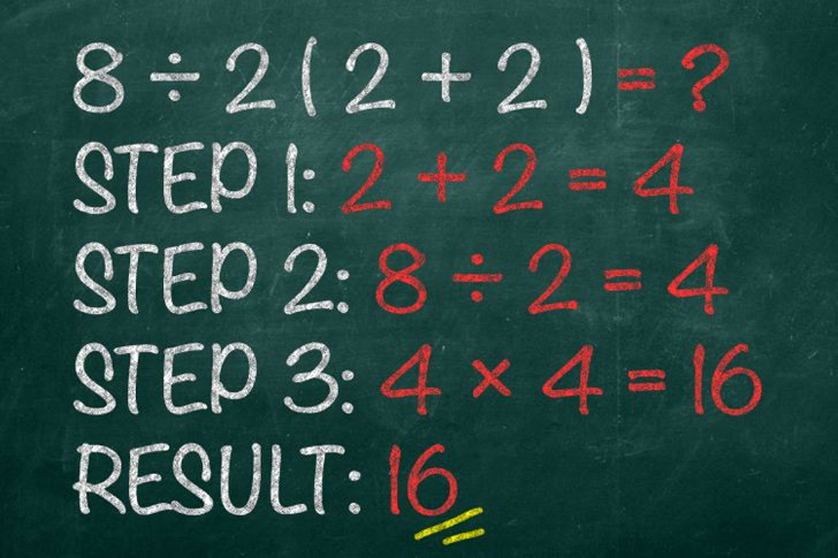 Test de inteligență matematică | Calculați 8:2(2+2)