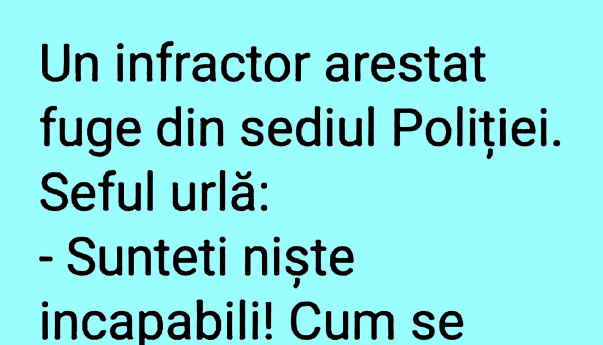 Imagine Stire BANC | Un infractor fuge din sediul Poliției | 2review.ro