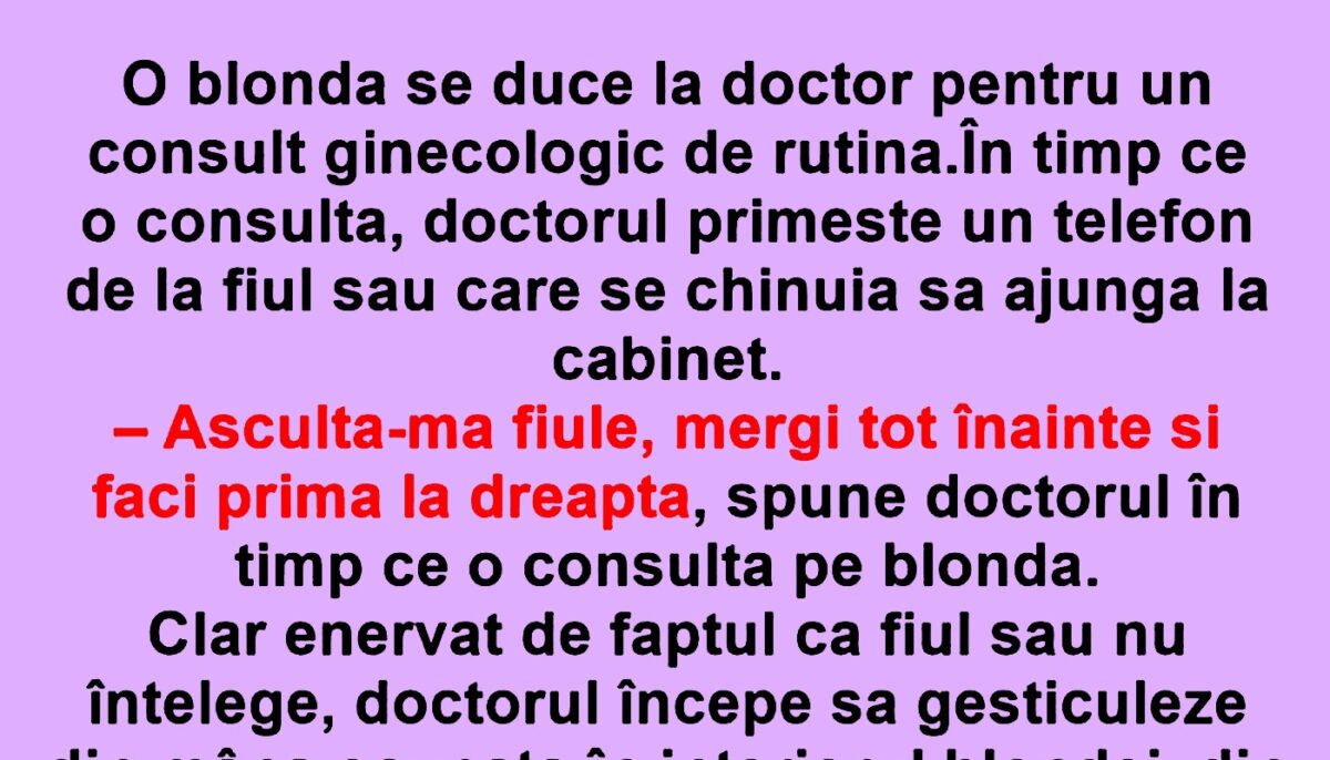 Imagine Stire Bancul de weekend | Blonda și ginecologul | 2review.ro