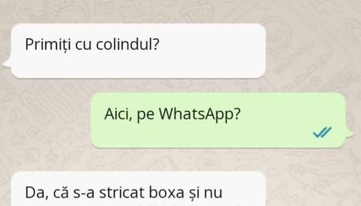 Imagine Stire Bancul de weekend | Primiți cu colindul pe WhatsApp? | 2review.ro