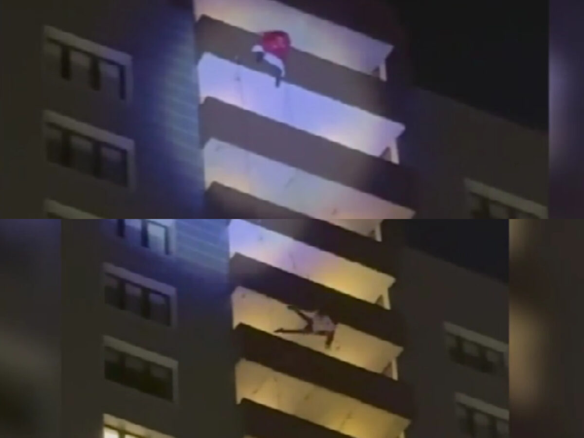 Un bărbat îmbrăcat în Moș Crăciun a căzut de la etajul 24. Voia să coboare cu funia de pe bloc