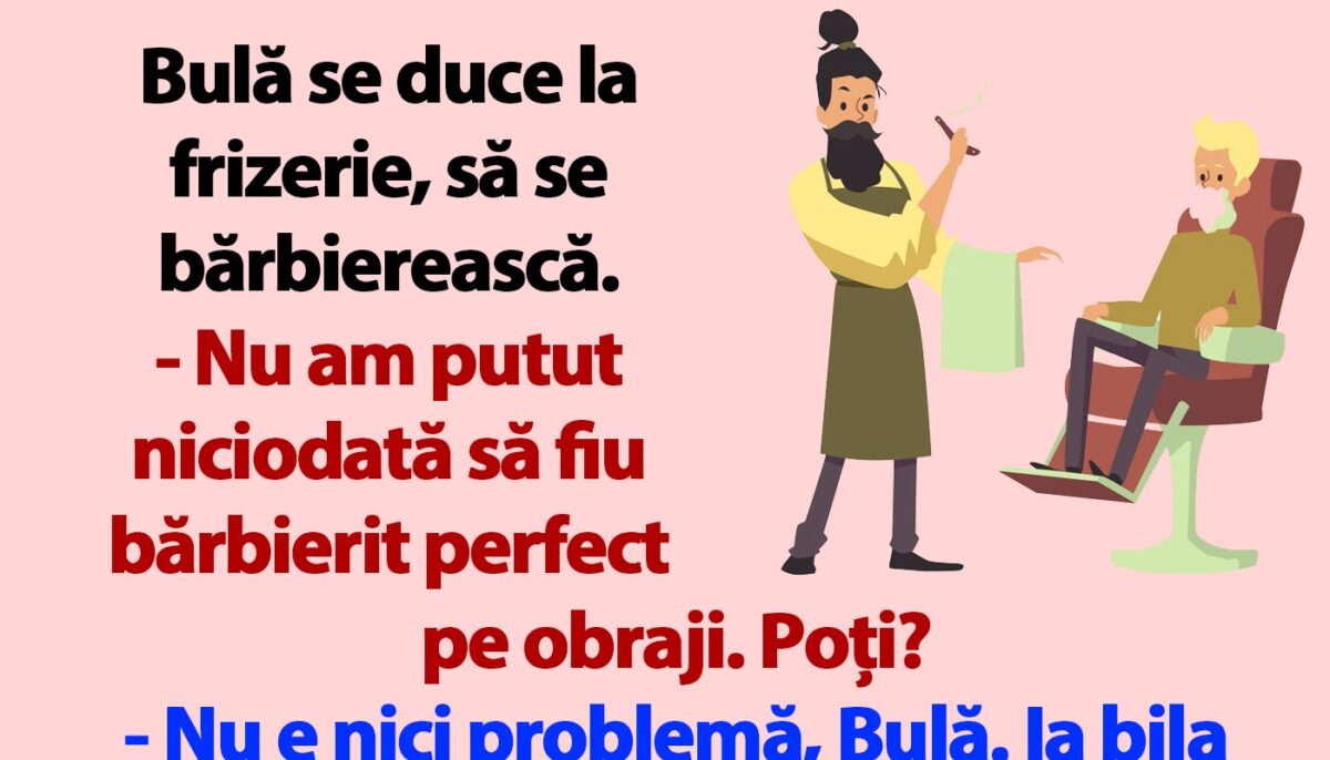 Imagine Stire BANC | Bulă se duce la frizerie, să se bărbierească | 2review.ro