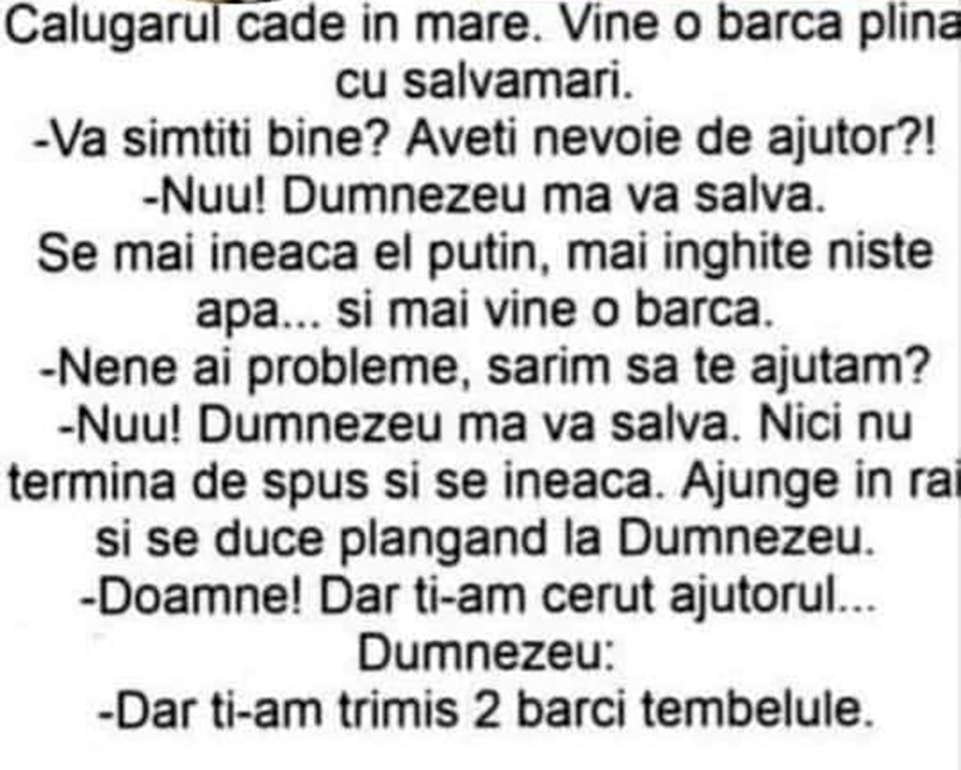 calugar cade in mare banc