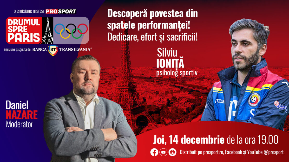 Imagine Stire Psihologul sportiv Silviu Ioniță este invitatul emisiunii ,,Drumul spre Paris’’ de joi, 14 decembrie, de la ora 19:00 | 2review.ro