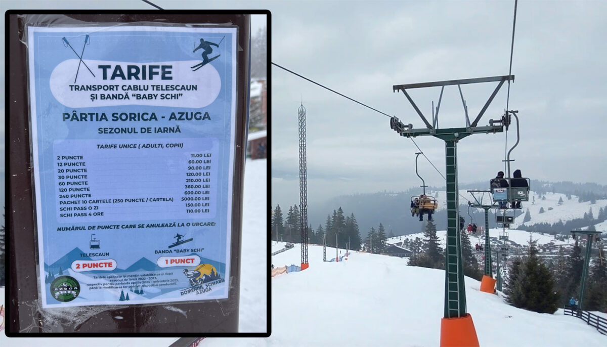 S-a deschis pârtia din Azuga. Câți lei costă o călătorie dus-întors cu telescaunul