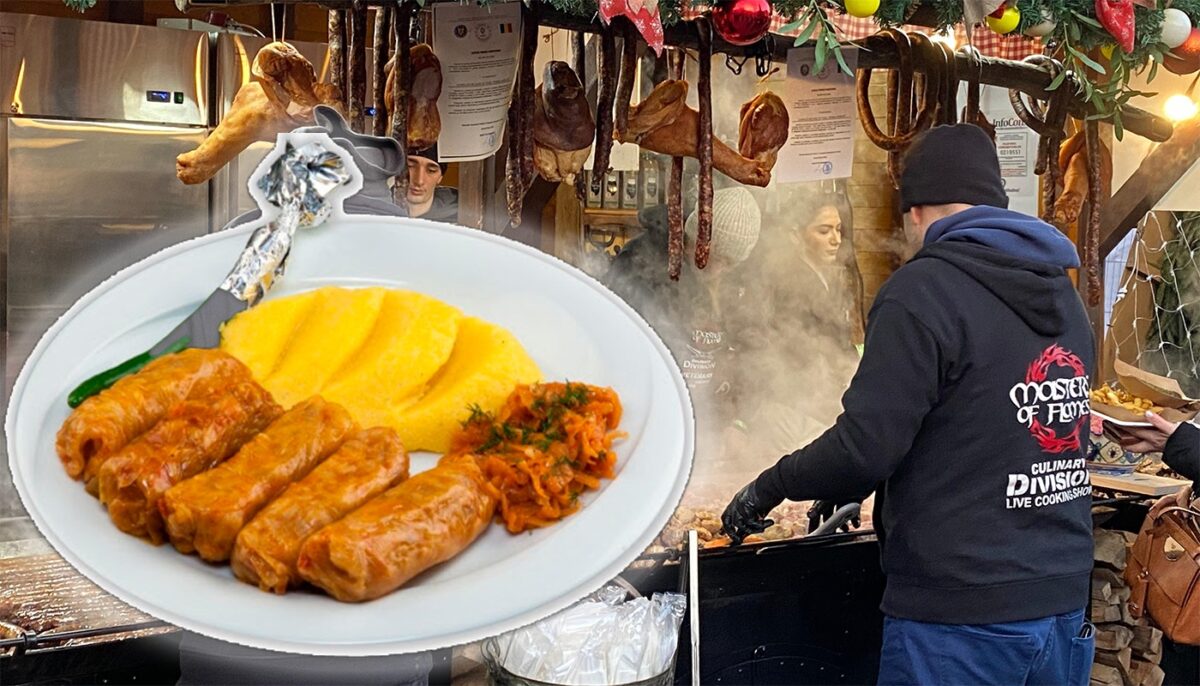 Nu este o eroare! Câți lei costă o porție de sarmale la Târgul de Crăciun din București
