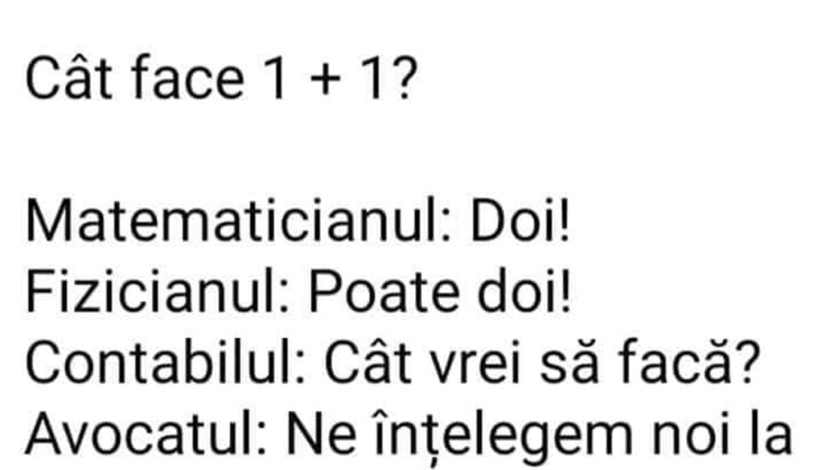 Imagine Stire Bancul începutului de an | Cât face 1+1? | 2review.ro