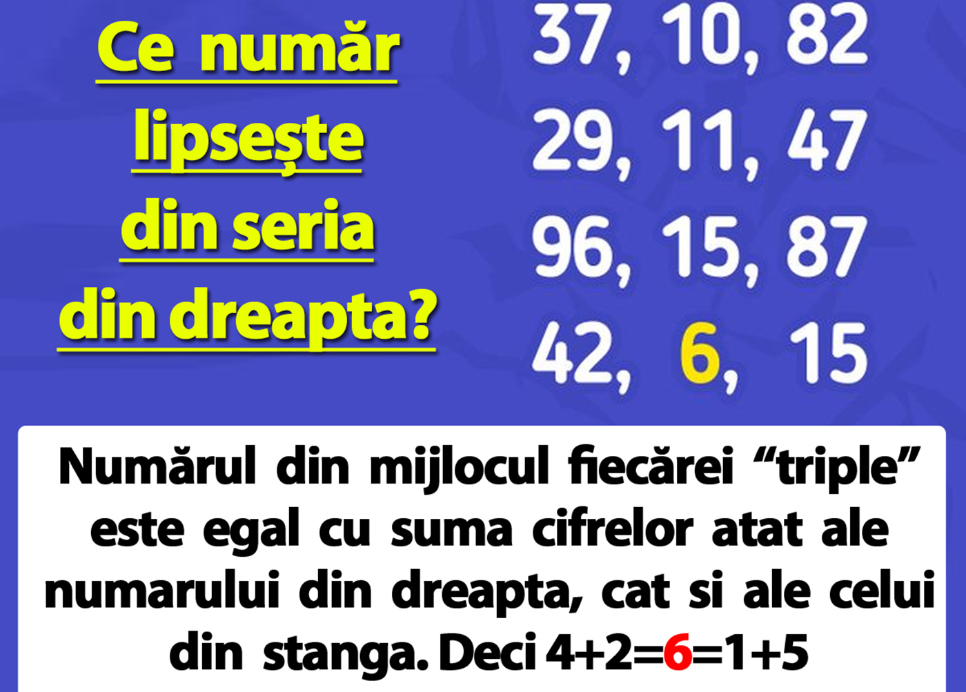 Test IQ pentru genii | Ce număr lipsește din această serie? 
