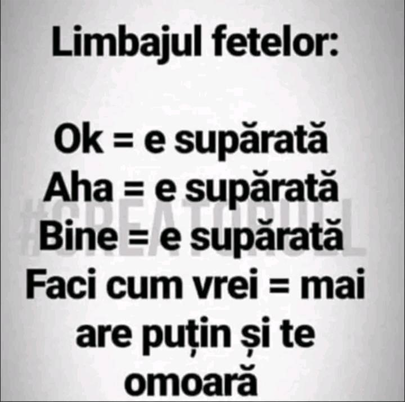 Bancul sfârșitului de săptămână | Limbajul fetelor 