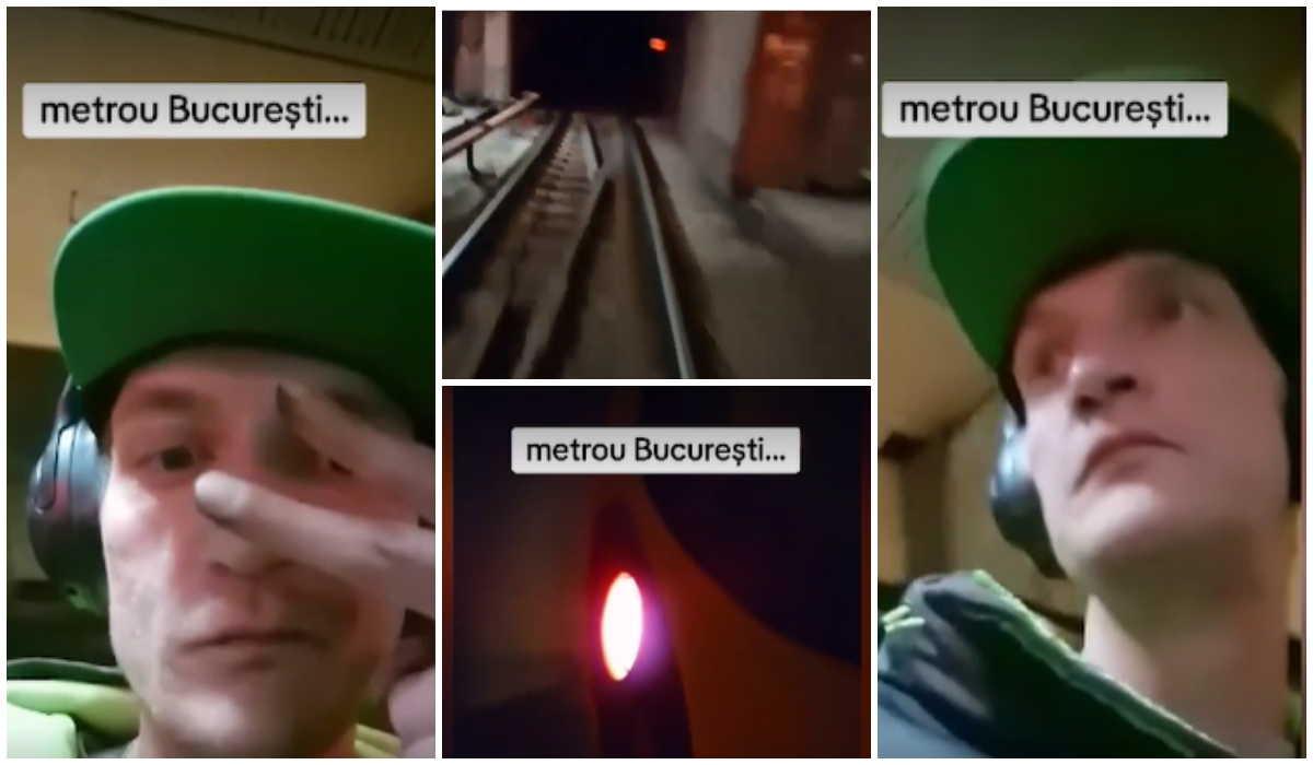 Ce s-a putut observa la tânărul care a călătorit pe tamponul metroului între stațiile Pipera și Berceni. „Cascadorul” e căutat de Poliție