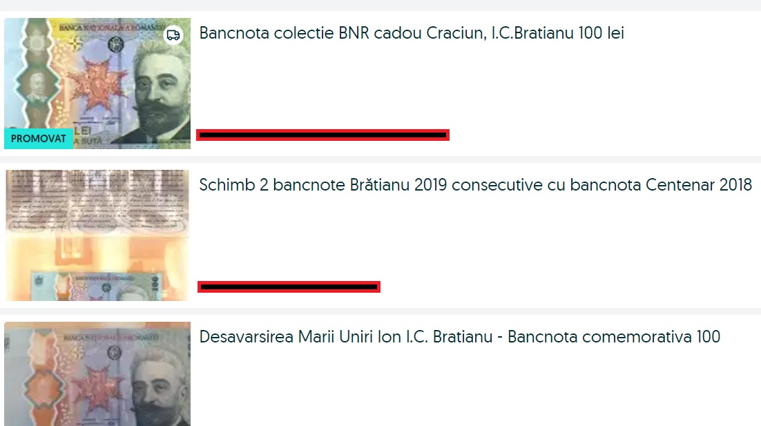 bancnota 100 de lei aniversară cu I.C. Brătianu