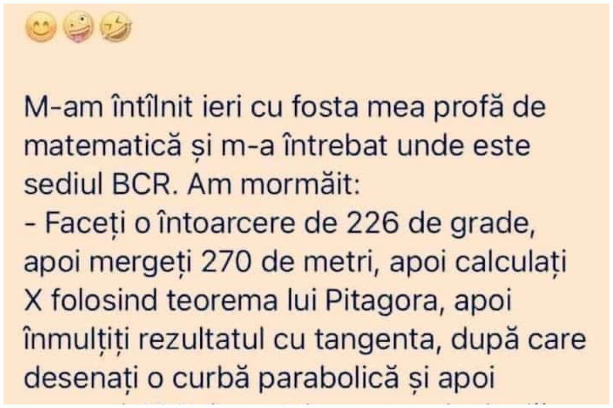 Imagine Stire Bancul zilei | „M-am întâlnit ieri cu fosta mea profă de matematică” | 2review.ro