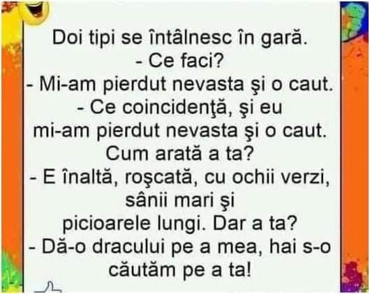 BANC | Doi bărbați se întâlnesc în gară și își caută nevestele