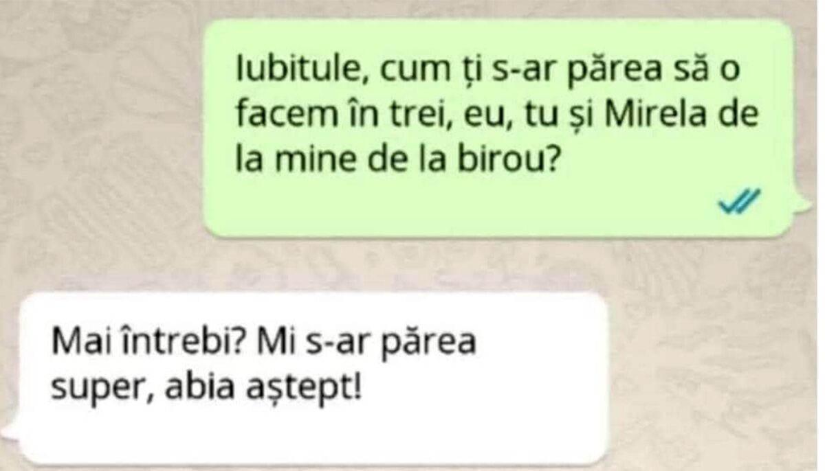 Imagine Stire Bancul de 29 februarie | „Iubitule, hai să o facem în 3: eu, tu și Mirela” | 2review.ro