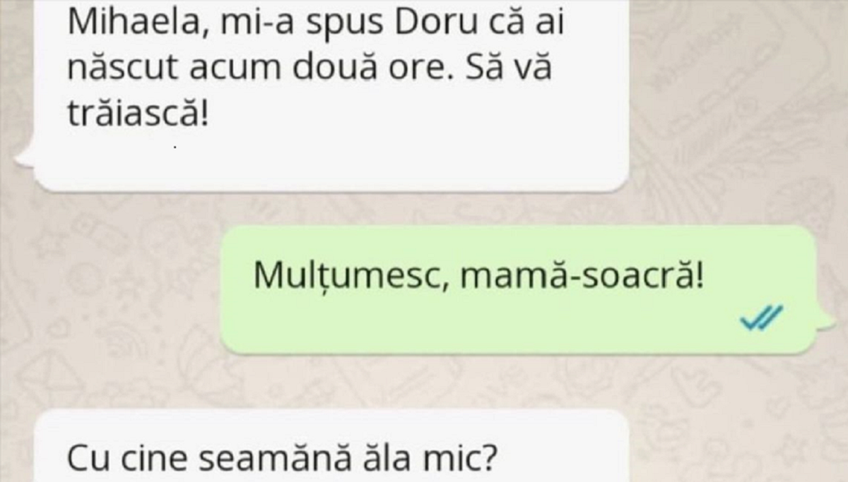 Imagine Stire BANCUL ZILEI | ”Mihaela, mi-a spus Doru că ai născut acum 2 ore. Cu cine seamănă?” | 2review.ro