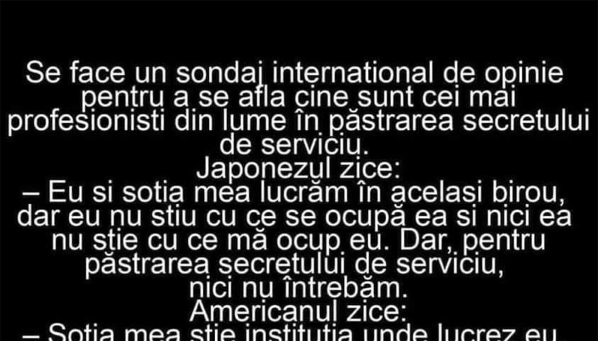 Imagine Stire BANCUL ZILEI | Păstrarea secretului de serviciu | 2review.ro