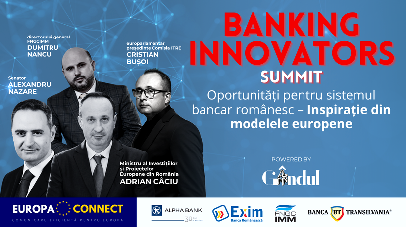 Imagine Stire GÂNDUL „Banking Innovators SUMMIT” – Oportunități pentru sistemul bancar românesc – Inspirație din modelele europene | 2review.ro