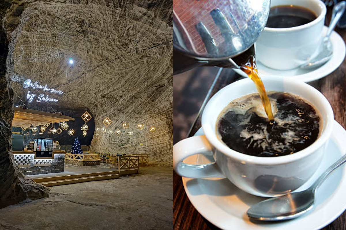 Cum arată cafeneaua deschisă într-un munte de sare? Se află la 2 ore de București