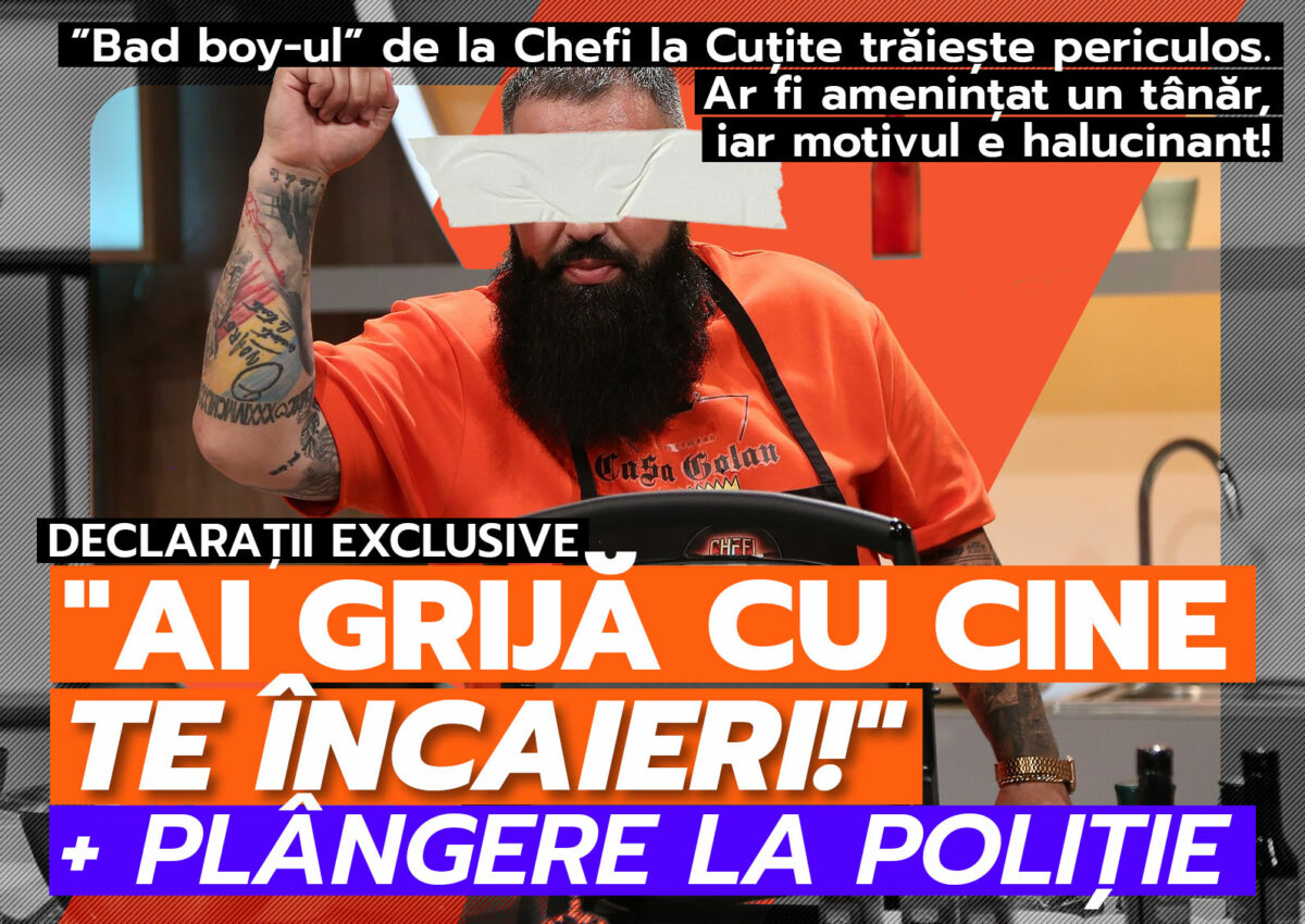 Imagine Stire ”Bad boy-ul” de la Chefi la Cuțite trăiește periculos. Ar fi amenințat un tânăr, iar motivul e halucinant!  „Ai grijă cu cine te încaieri!” + Plângere la Poliție | 2review.ro