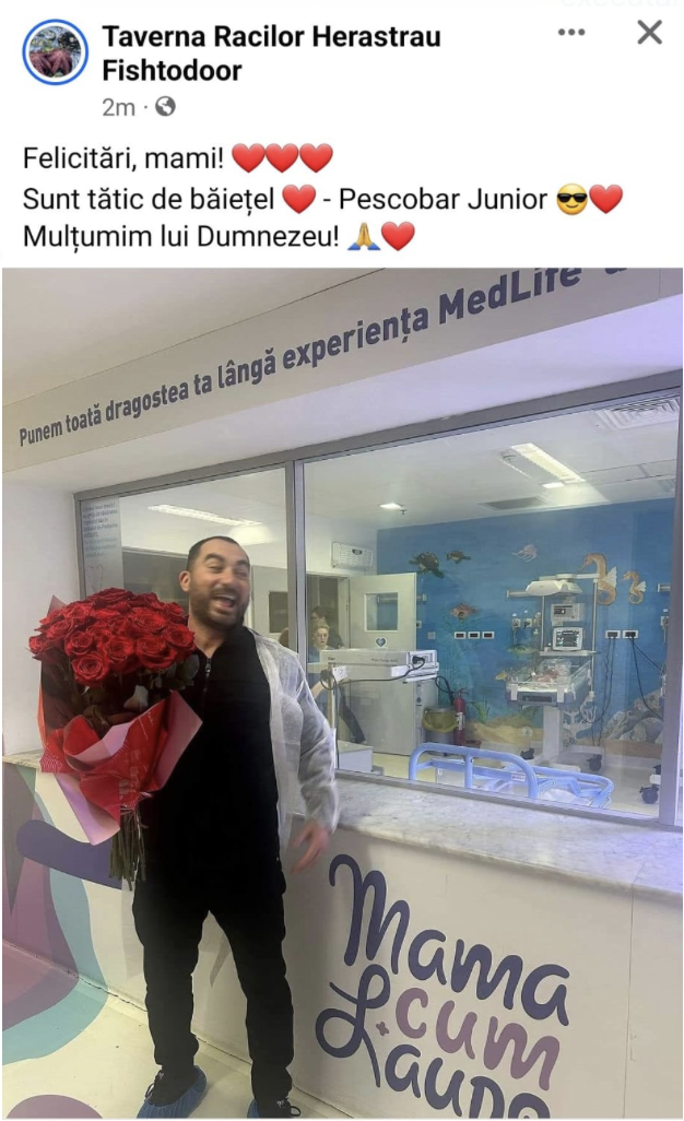 Pescobar a devenit tătic de băiat Sursă foto: captură Facebook 