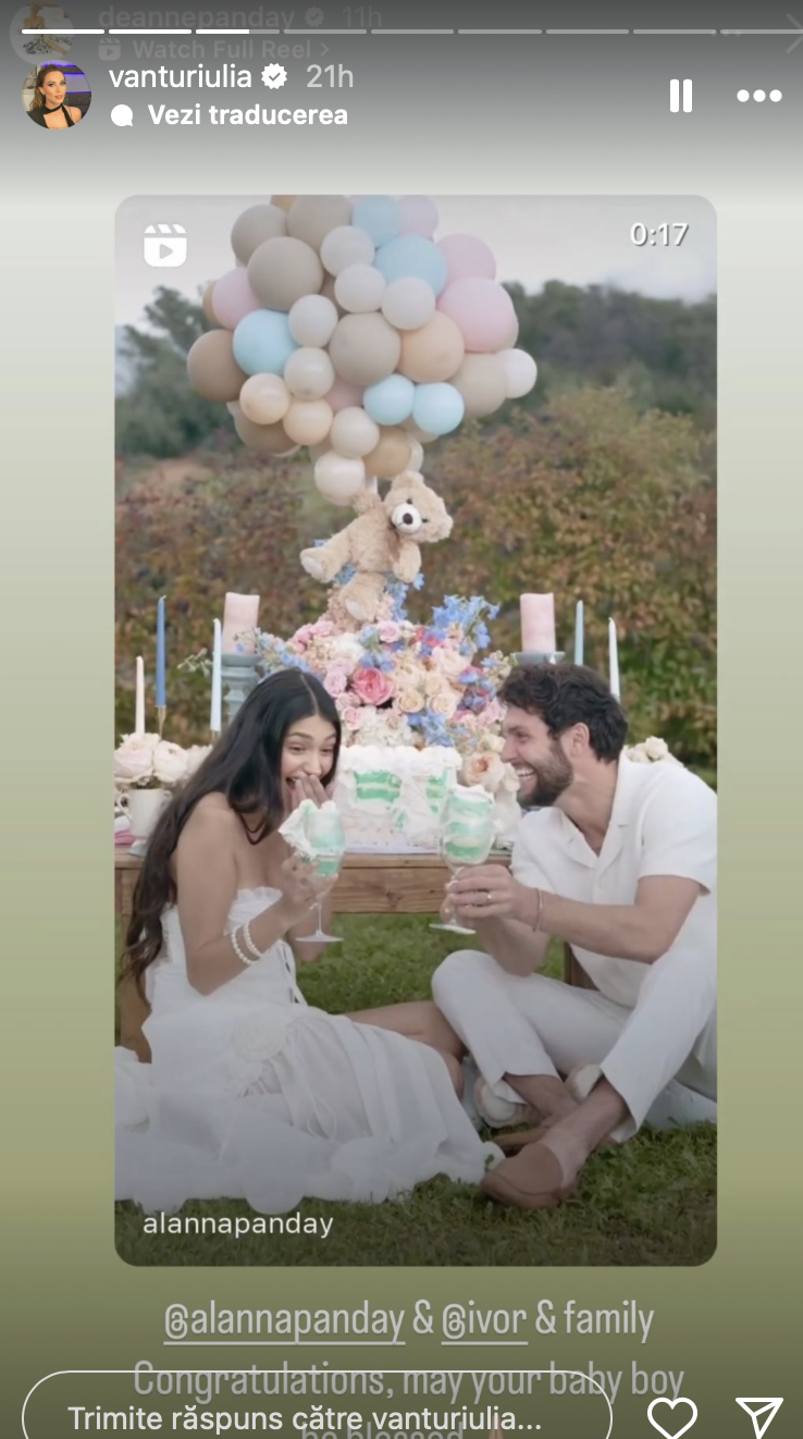 Prietena Iuliei Vântur va avea un băiețel/foto: Instagram