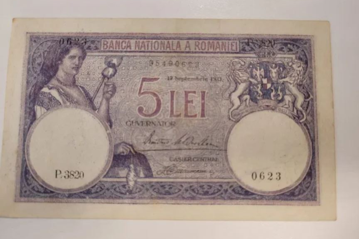 Comoara pe care nu știai că o ai acasă! La ce preț se vinde o bancnotă de 5 lei din anul 1920, acum, în 2024