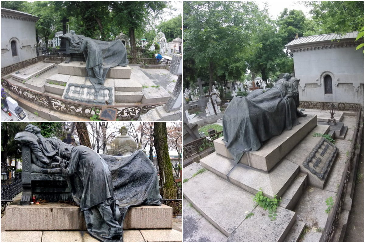 Statuia de pe Aleea Artiștilor din Cimitirul Bellu care ascunde o poveste sfâșietoare. Ce simbolizează sculptura de pe mormânt
