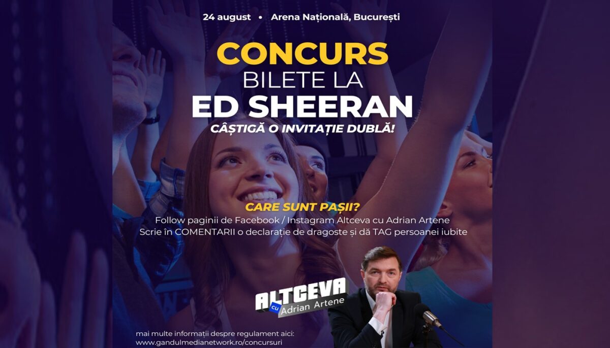 Imagine Stire ALTCEVA CU ADRIAN ARTENE vă oferă 80 de BILETE la concertul lui Ed Sheeran de la București | 2review.ro