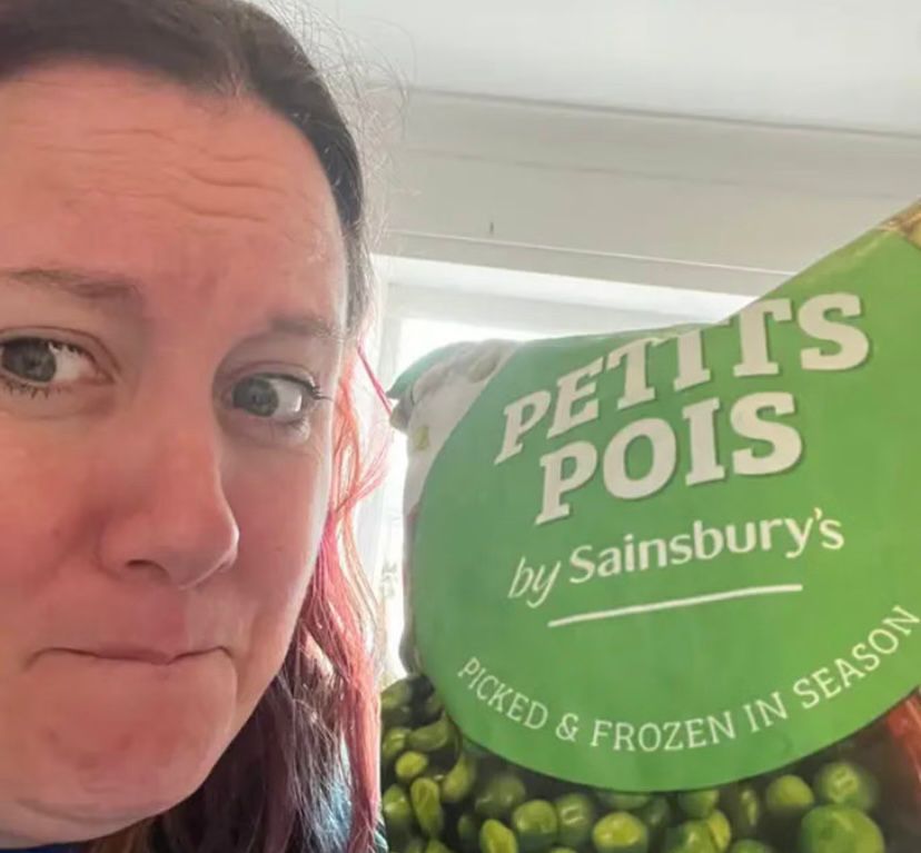 Maddy și reacția ei când vede mazărea. Sursa: TikTok