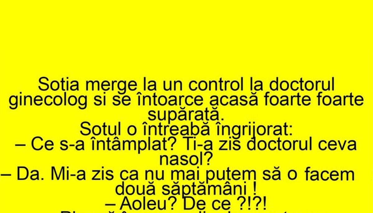 Imagine Stire BANC | Soția merge la control la doctorul ginecolog | 2review.ro
