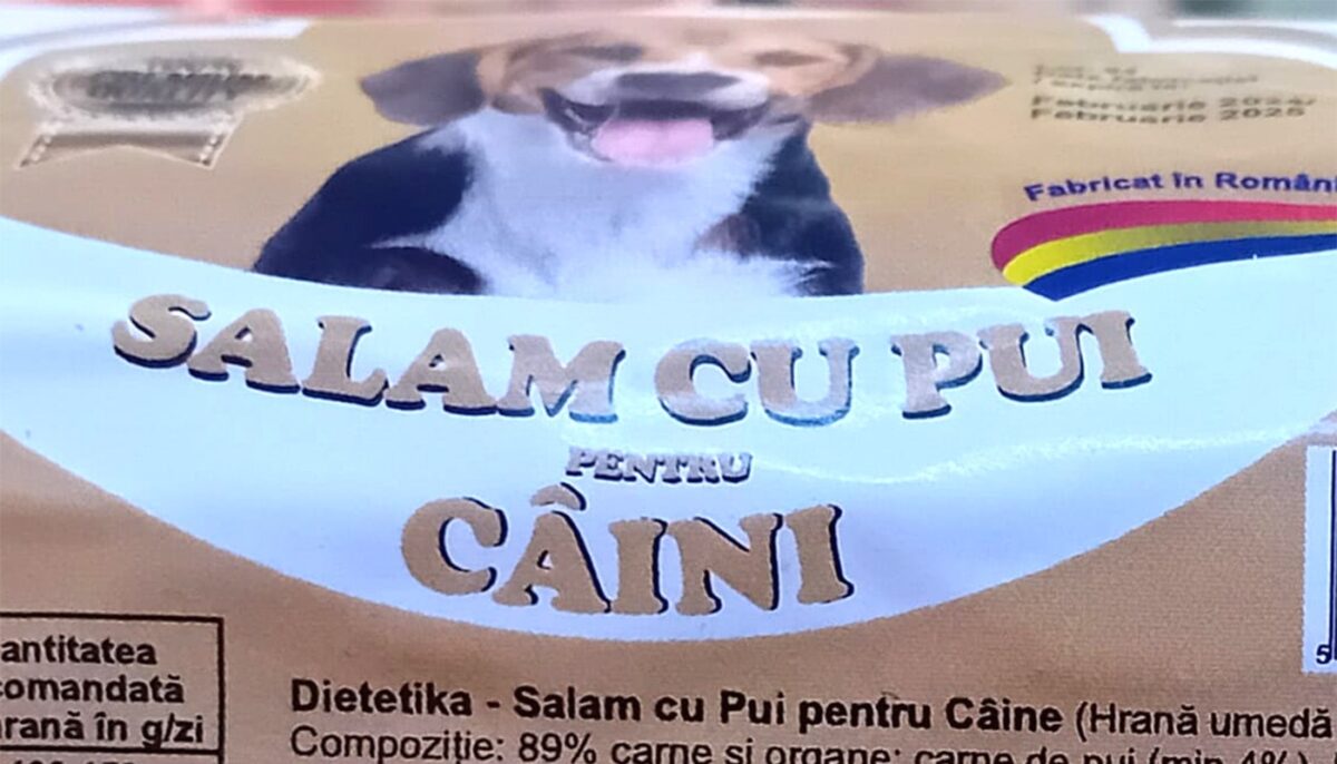 Surpriză! Ce conține, de fapt, salamul cu pui pentru câini, care se vinde în supermarketurile din România
