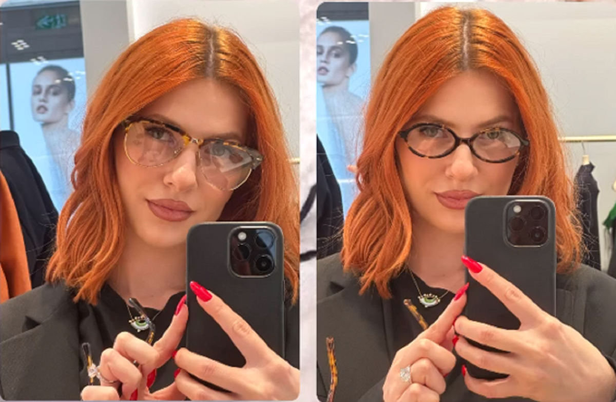 Lidia Buble a probat mai multe perechi de ochelari/ Sursa foto: Instagram