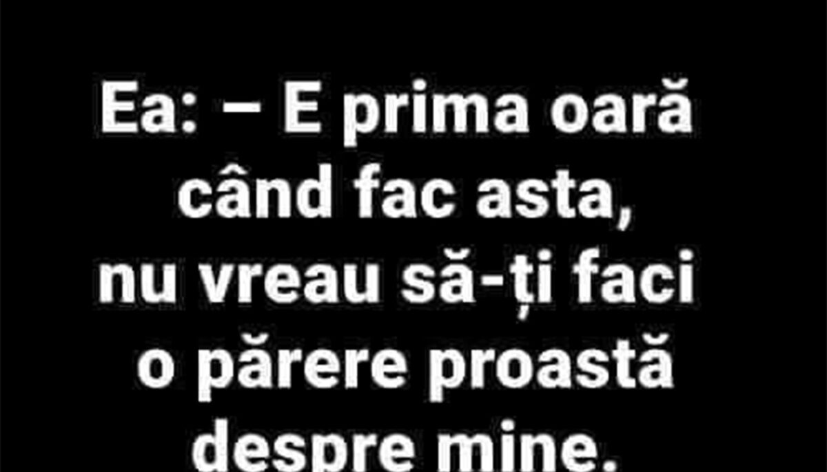 Imagine Stire BANCUL ZILEI | Ea: „E prima oară când fac asta” | 2review.ro