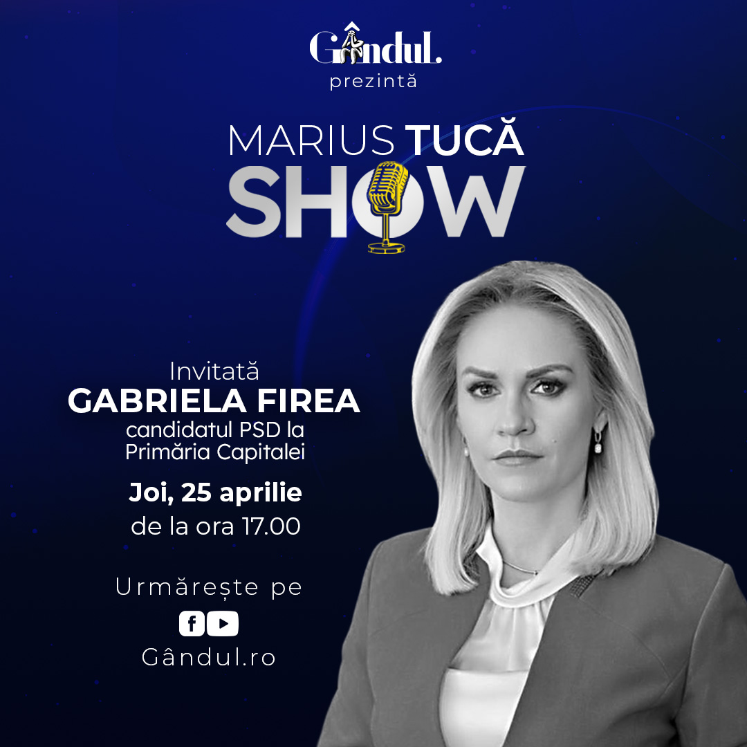 Marius Tucă Show începe joi, 25 aprilie, de la ora 17.00, live pe ...