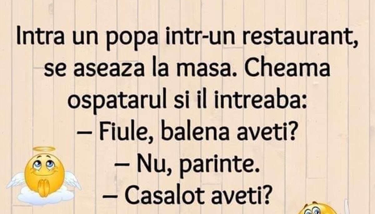 Imagine Stire BANCUL ZILEI | Intră un preot într-un restaurant | 2review.ro
