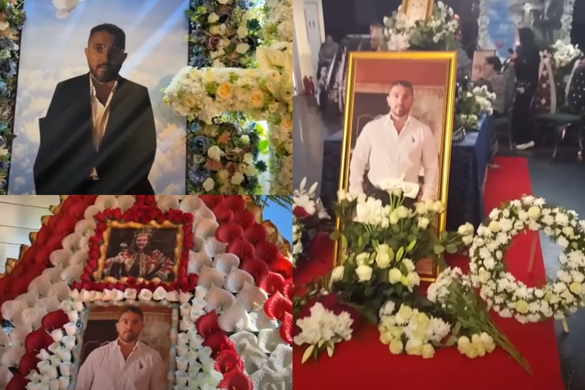 Coroană funerară spectaculoasă la priveghiul lui Costel Corduneanu! Cum arată aranjamentul de 3 metri care poate intra în Cartea Recordurilor