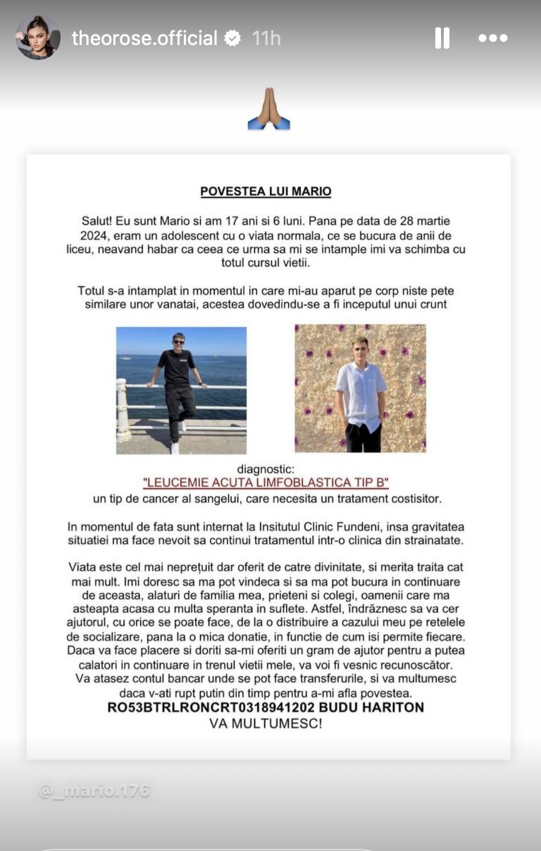 Povestea lui Mario/foto: Instagram