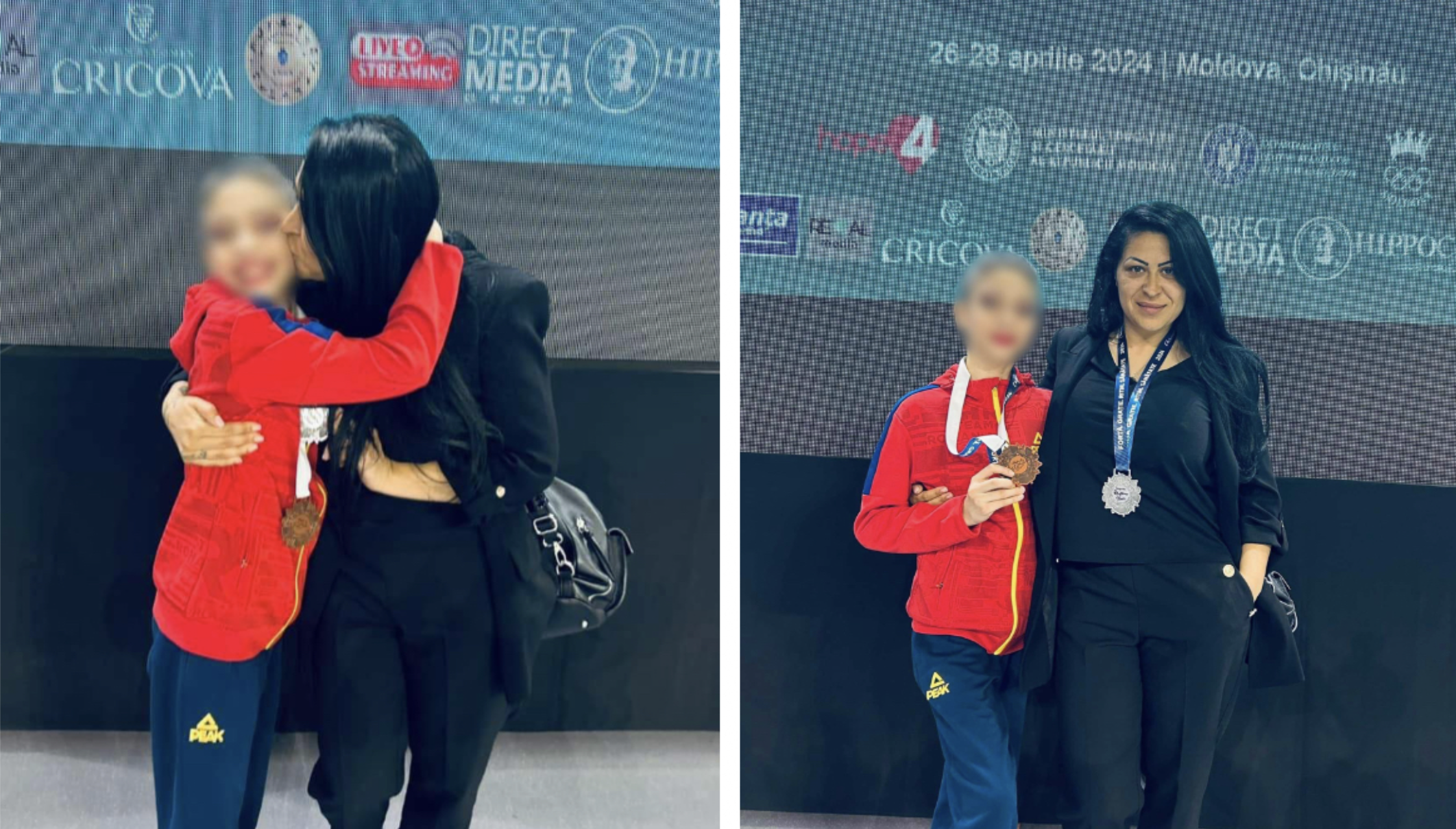 Imagini cu Elisa de la concursul de gimnastică/foto: Facebook