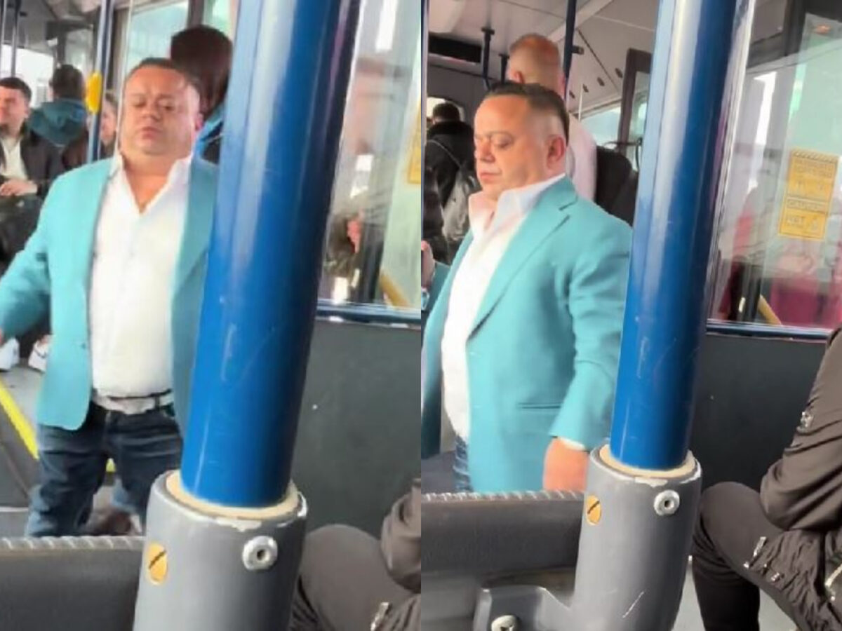 Imagine Stire Imagini virale cu Adrian Minune în autobuz. Comentariile internauților i-au amuzat teribil pe români: ”Era îngândurat, repeta poezia pentru serbare” | 2review.ro