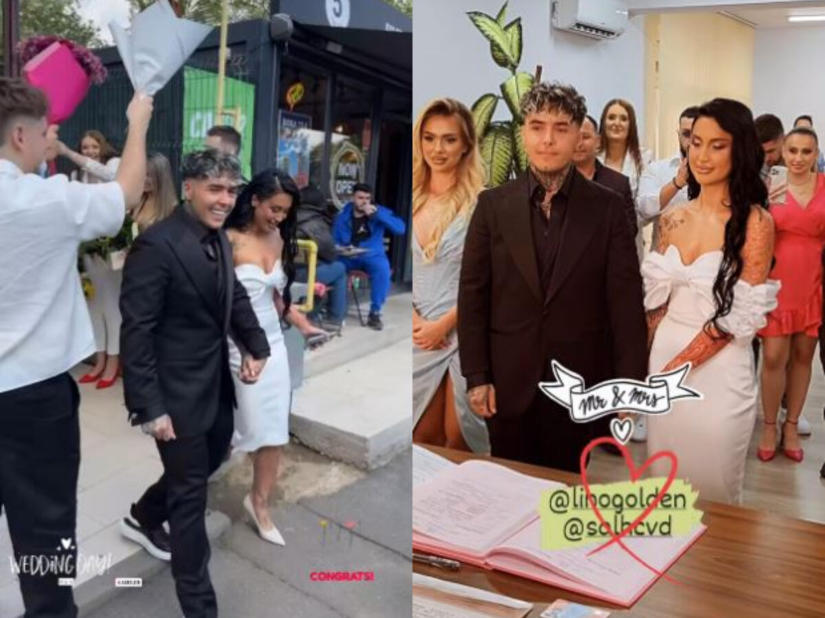 Imagine Stire Lino Golden și Delia de la Power Couple s-au căsătorit! Primele imagini de la cununia civilă. VIDEO | 2review.ro