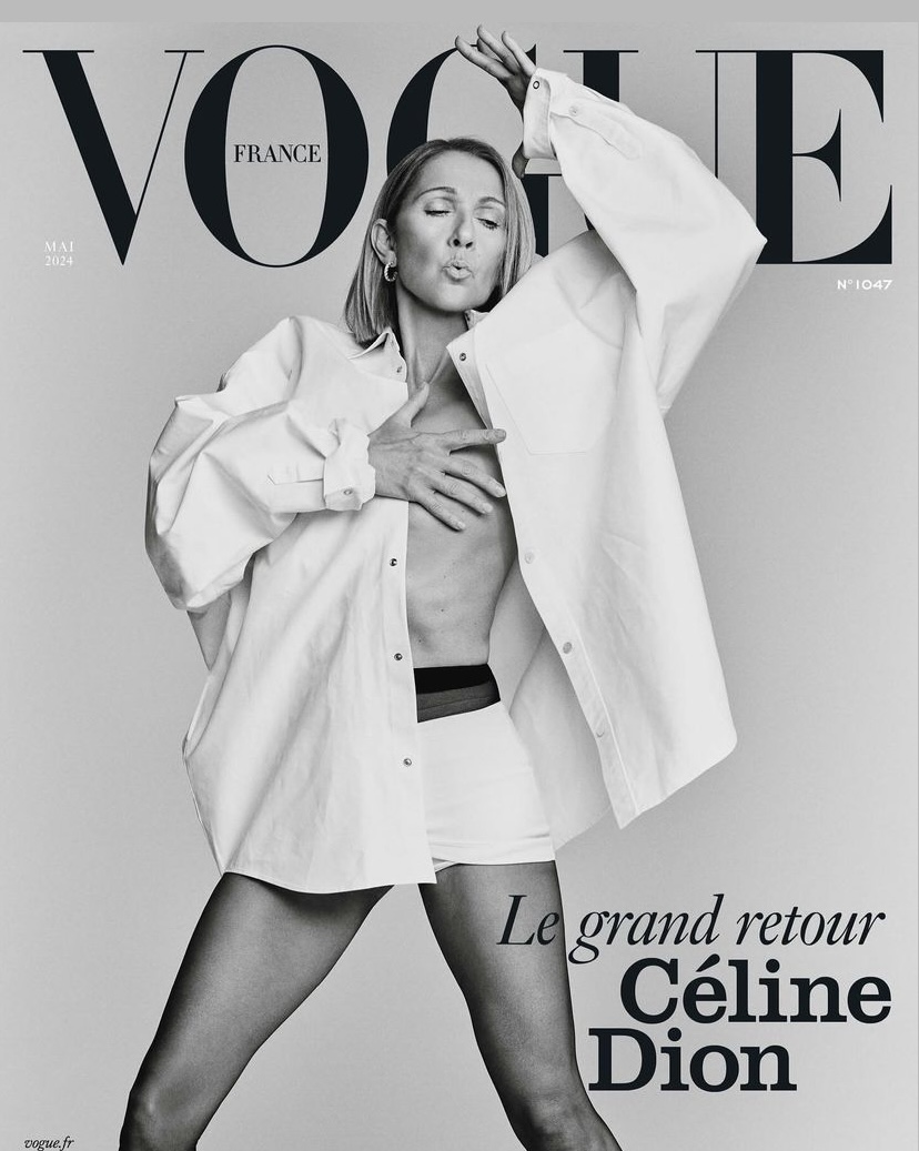Apariția lui Celine Dion pe coperta revistei Vogue. Sursa: Instagram