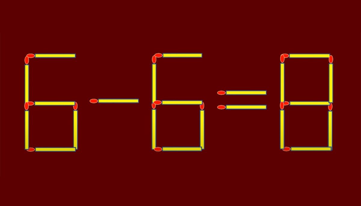 Imagine Stire Test de inteligență dificil | Corectați 6-6=8, mutând un singur chibrit! | 2review.ro