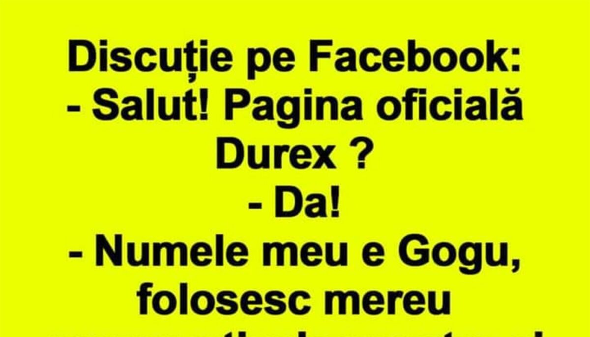 Imagine Stire BANCUL ZILEI | Gogu și pagina oficială Durex | 2review.ro
