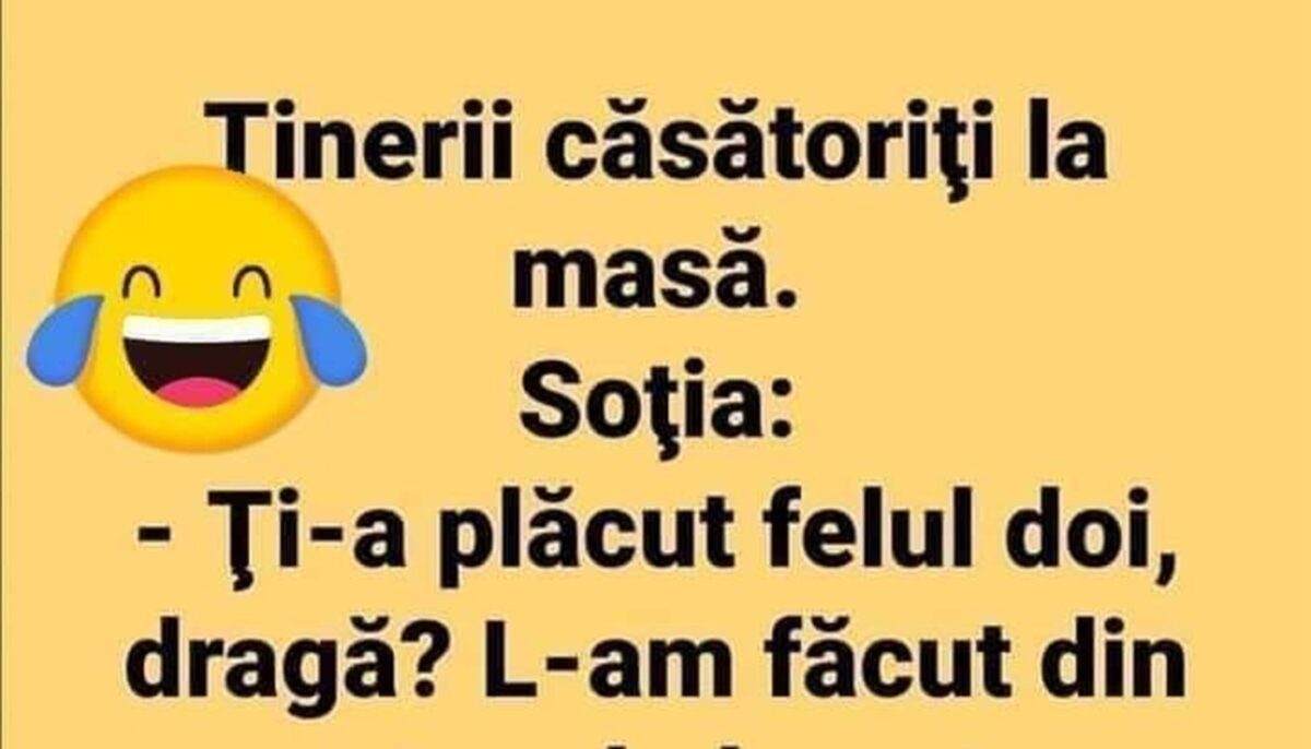 Imagine Stire BANCUL ZILEI | Tinerii căsătoriți, la masă | 2review.ro