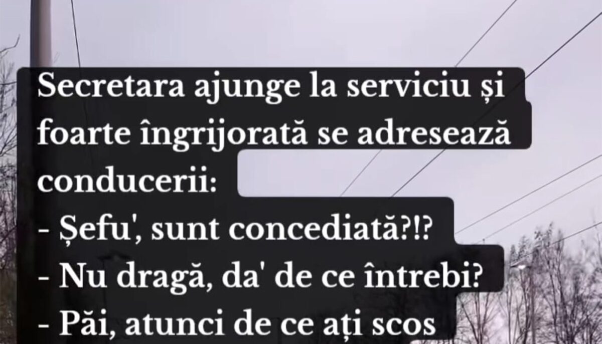 Imagine Stire BANCUL ZILEI | Șeful și secretara îngrijorată | 2review.ro
