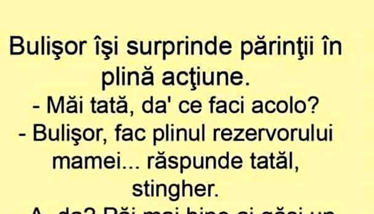 Imagine Stire BANC | Bulă JR își surprinde părinții în plină acțiune | 2review.ro